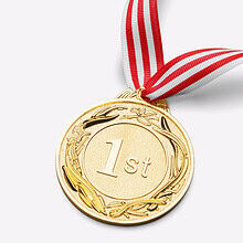 Gold Medal against a white background